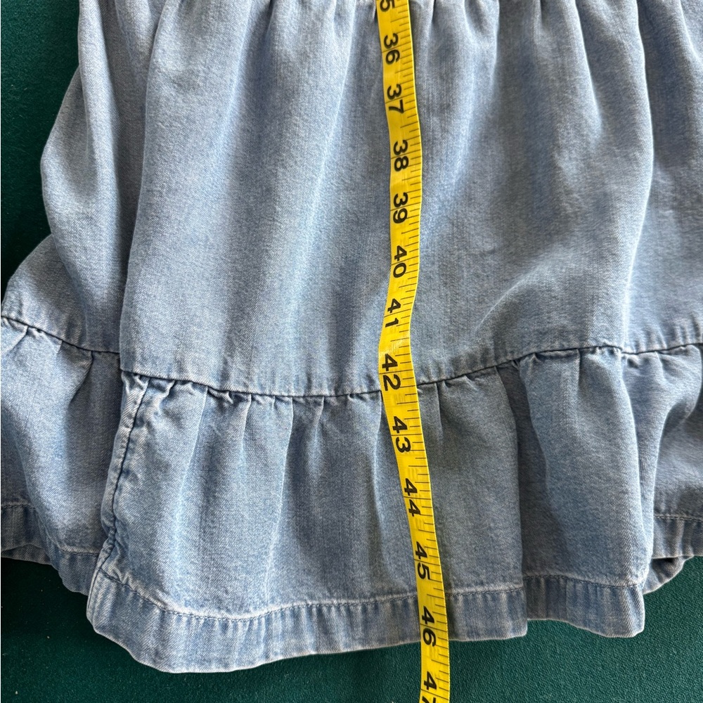 Soft Surroundings Kara Tiered Chambray Midi Dress Size Petite Medium Lyocell - Picture 13 of 14